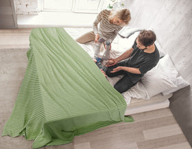 Utopia Bedding waffle blanket care close-up covers simple washing.