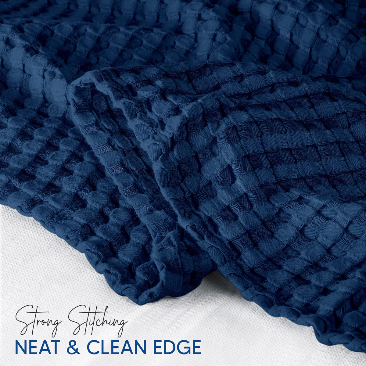 Blanket folded over sofa showing lightweight warmth from Utopia Bedding