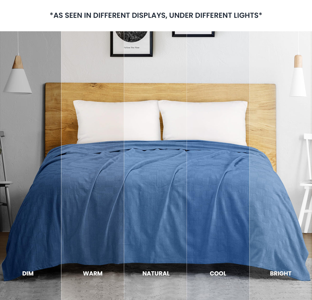 Utopia Bedding waffle-pattern weave adds texture and warmth without heaviness.