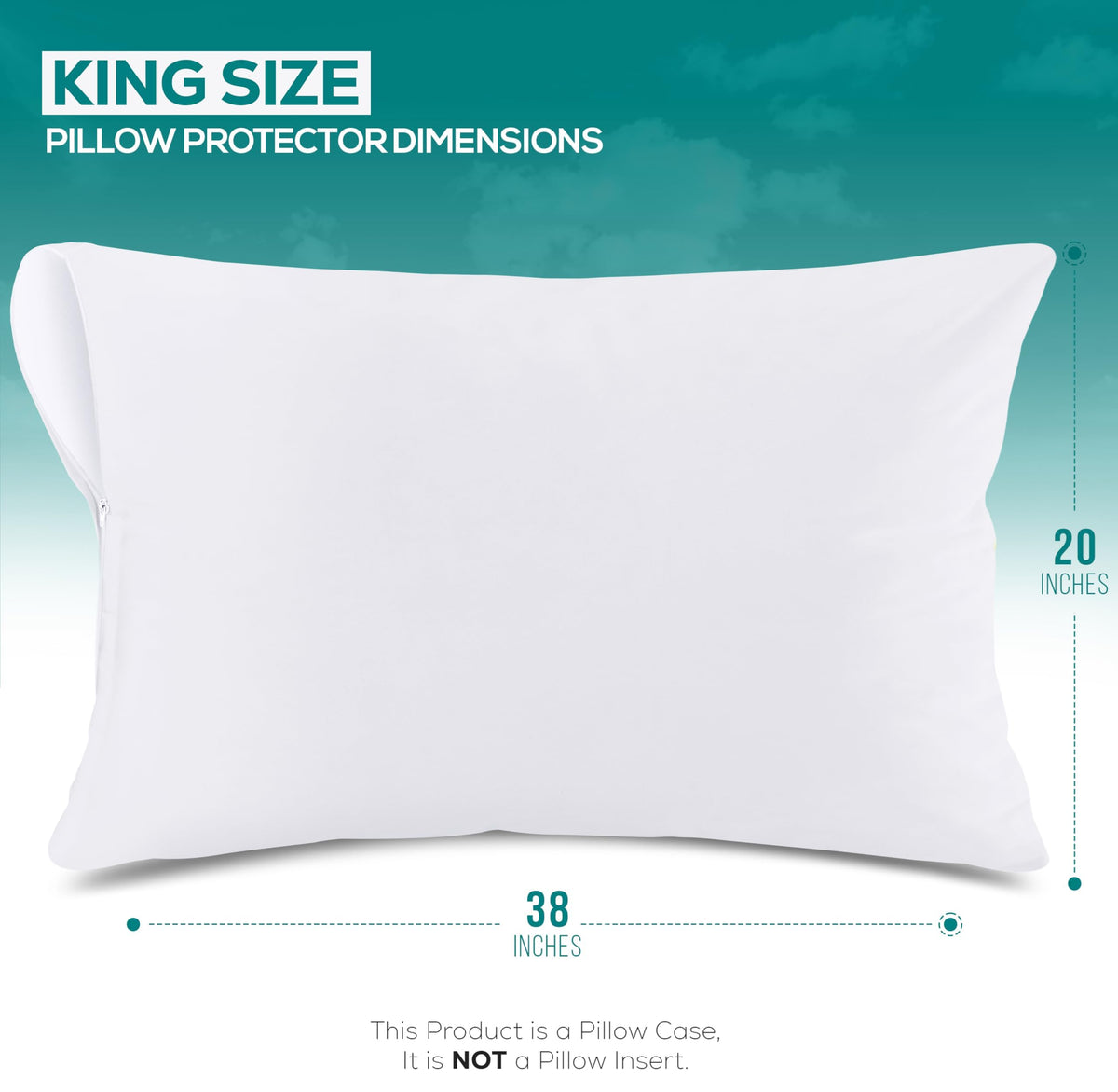 Utopia Bedding waterproof pillow cover protects against moisture.