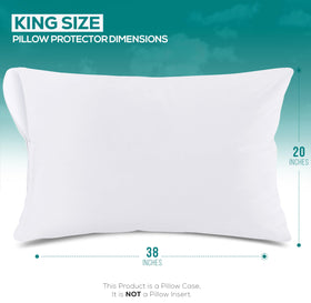 Utopia Bedding waterproof pillow cover protects against moisture.