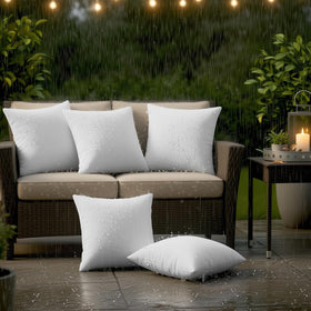 Utopia Bedding white decorative pillow enhances living room aesthetics and clean ambience