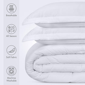 Utopia Bedding white kids comforter set with two pillow shams for coordinated bedding