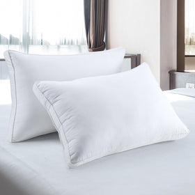Utopia Bedding white pillows on modern bedding for clean look.