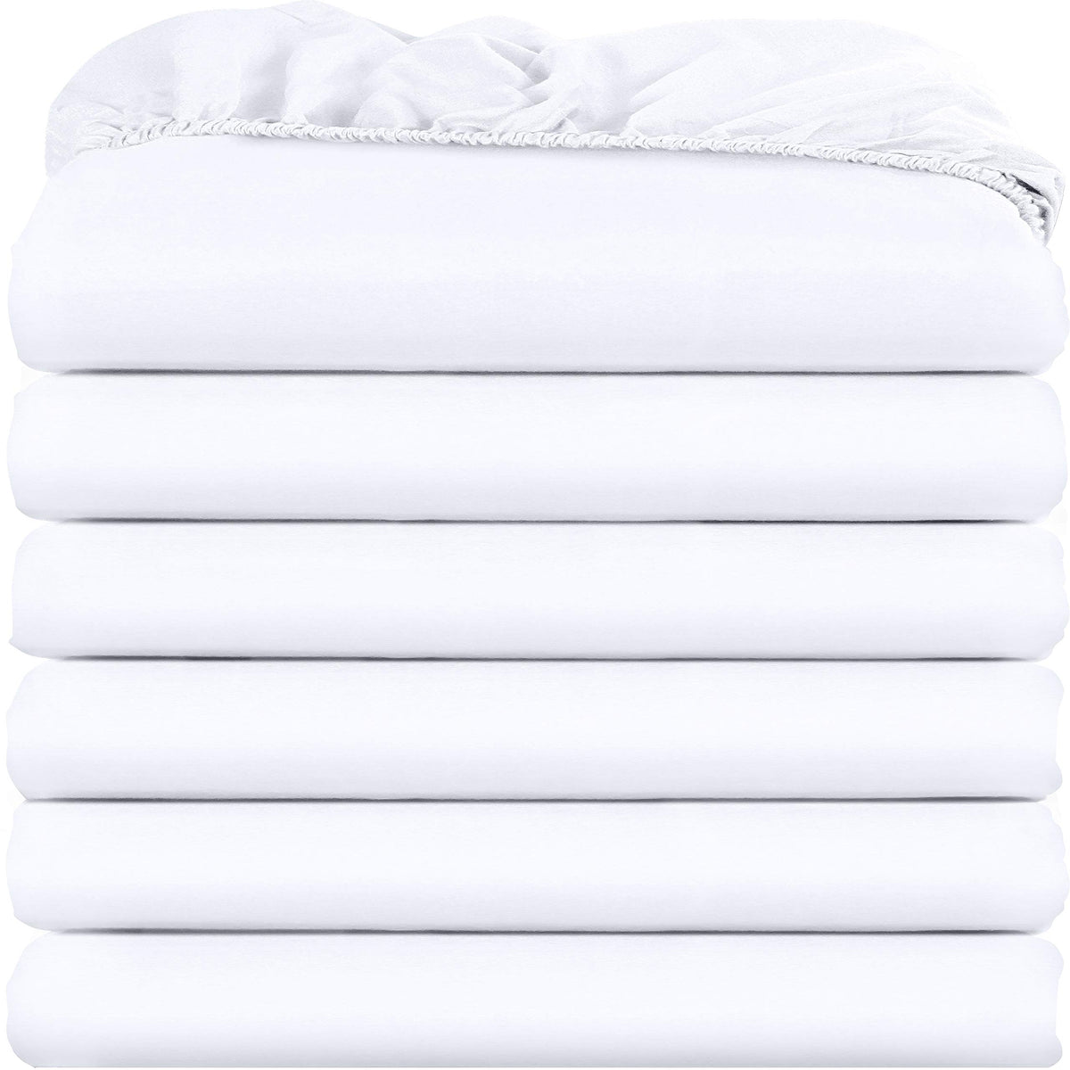 Utopia Bedding white sheets on bed illustrate a tidy, versatile look.