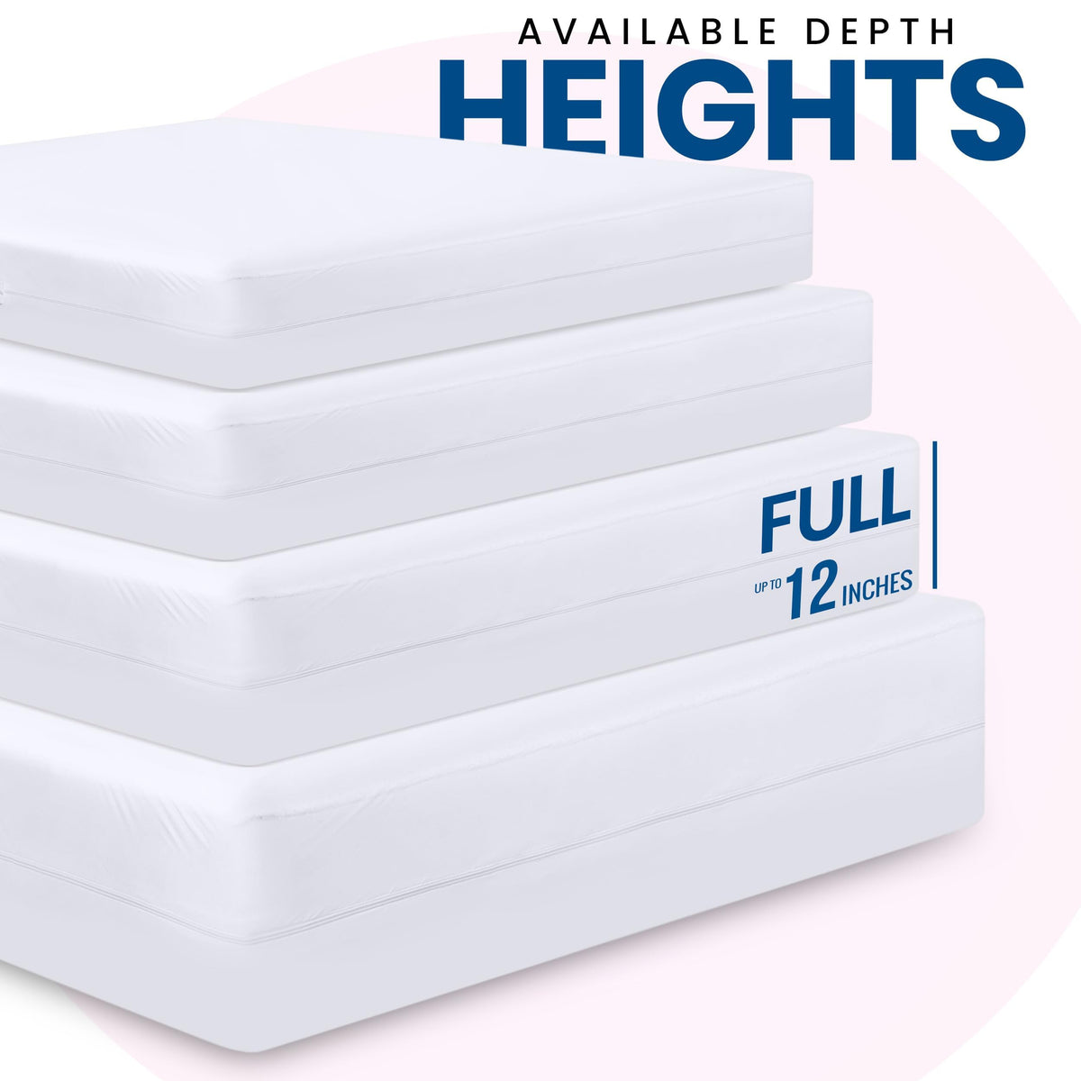 Utopia Bedding zippered mattress encasement close-up shows secure closure and smooth fabric.