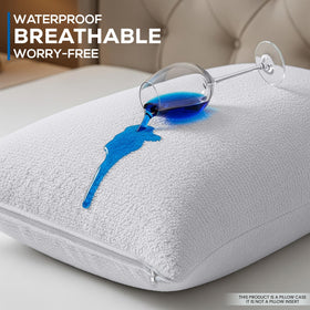 Utopia Bedding zippered protector provides secure pillow enclosure for easy on/off