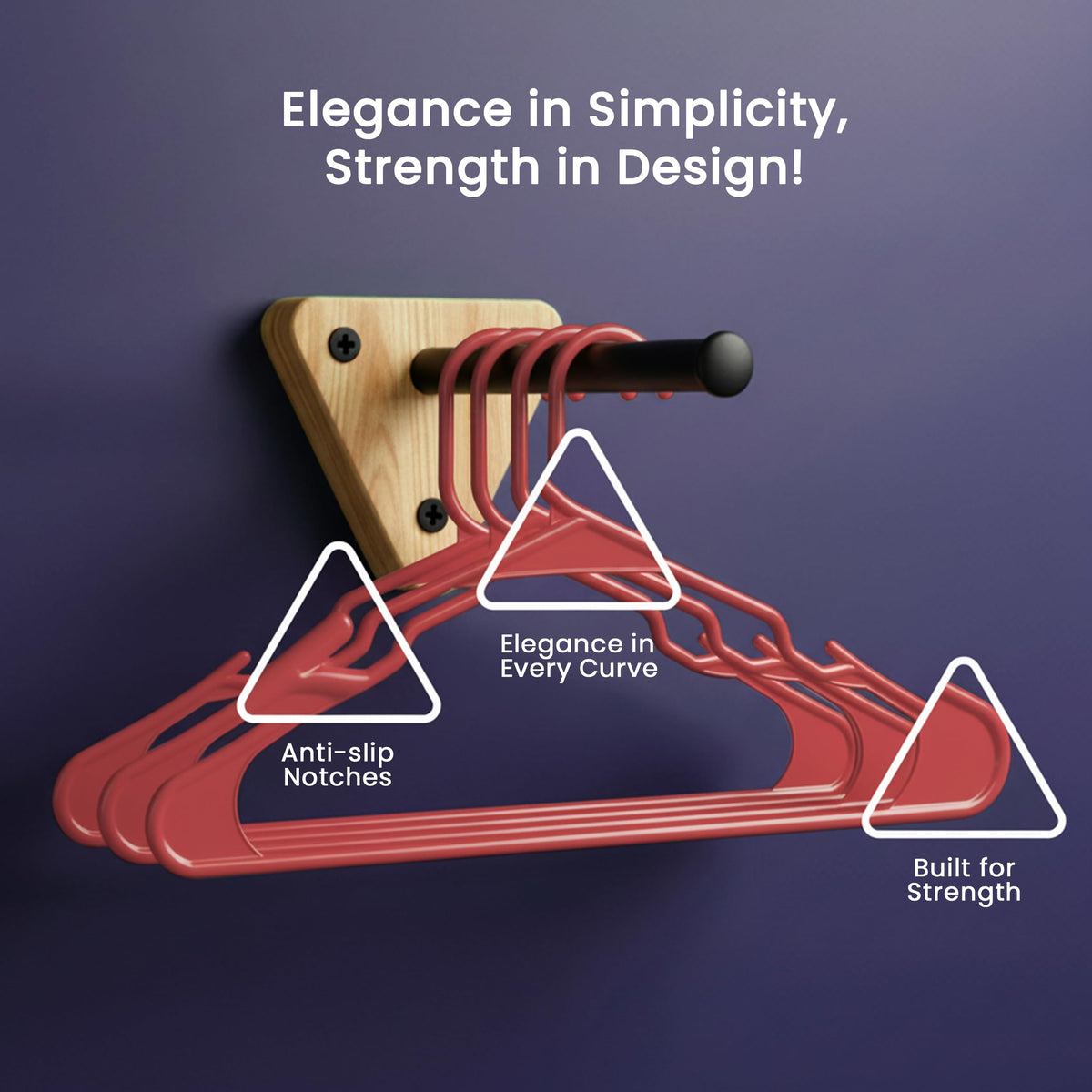 Utopia Home bend-free design keeps garments straight and crisp