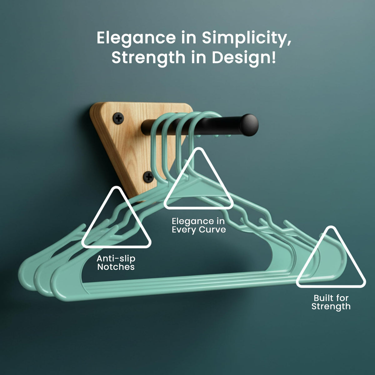 Utopia Home bend-free design prevents sag and wrinkles on everyday outfits.