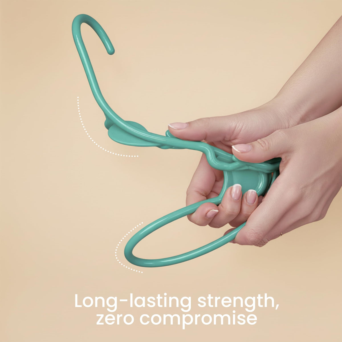Utopia Home hangers with built-in strap hooks keep delicate straps secure.