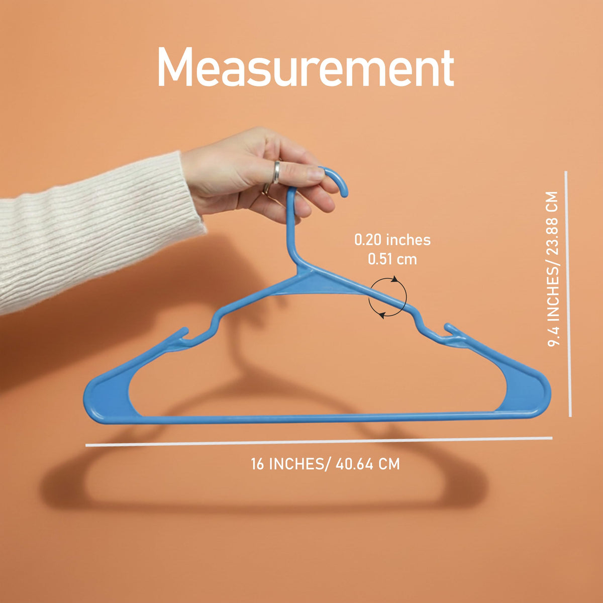 Utopia Home hangers maximize closet space and make outfits easy to see.