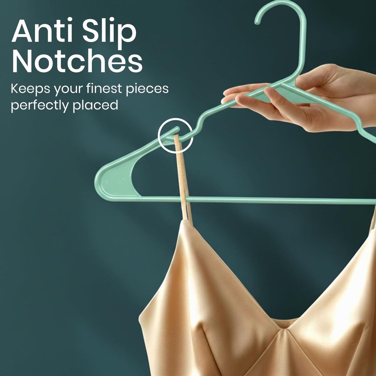 Utopia Home durable plastic hangers maintain garment shape through daily use.