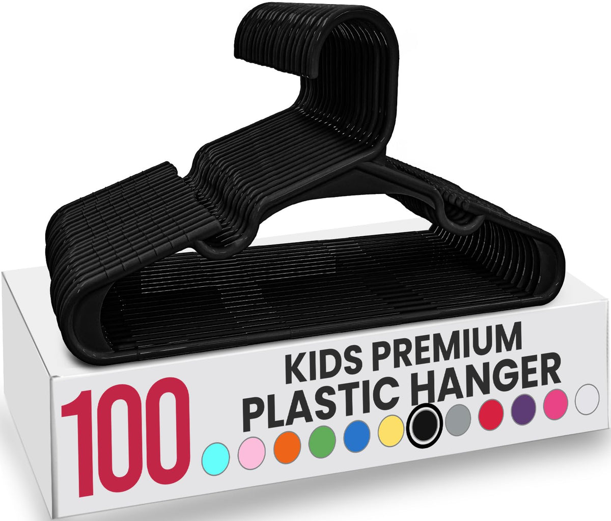 Utopia Home kids hangers 100-pack with narrow design for compact, organized closets
