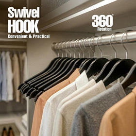 Utopia Home premium wooden hanger with durable smooth finish that protects fabrics.