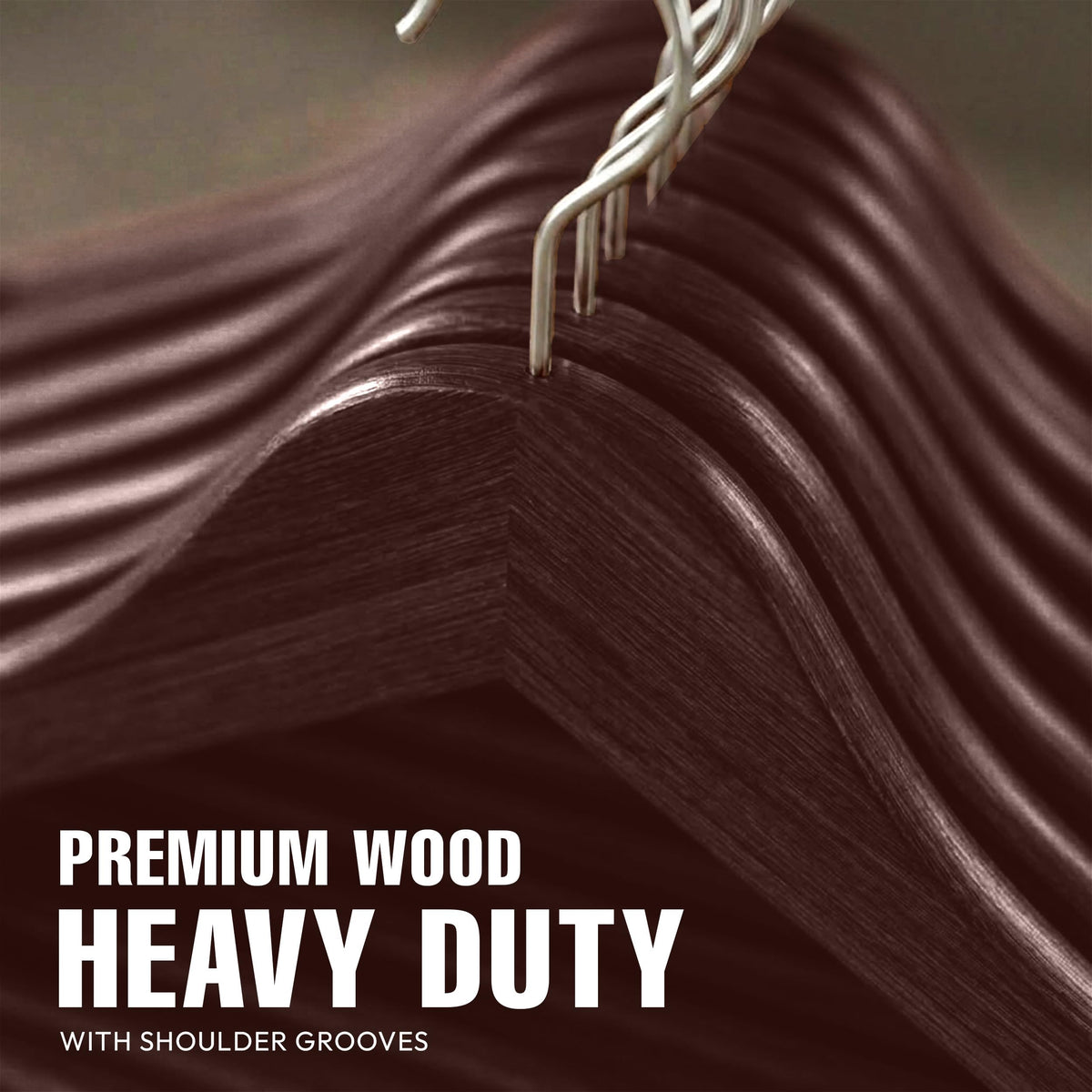 Utopia Home wooden hanger with non-slip design prevents slipping and wrinkles