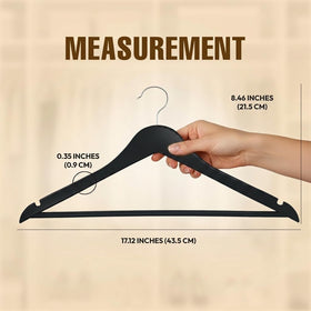 Utopia Home premium wooden hanger with space-saving design for a neatly organized wardrobe.