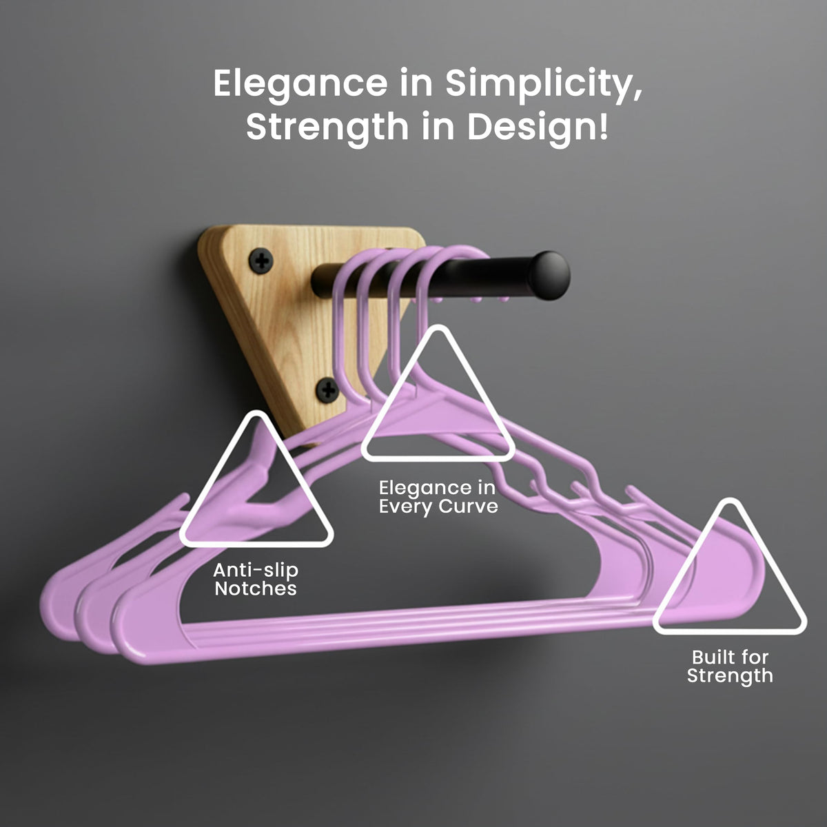 Utopia Home slim design hangers help closets look neat and evenly spaced