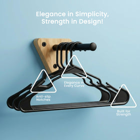 Utopia Home slim profile hangers maximize closet space and accessibility.