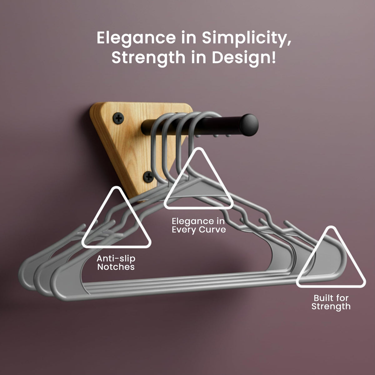 Utopia Home slim profile hangers keep garments evenly spaced