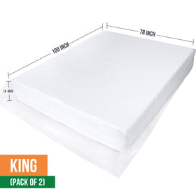 Utopia Home tear-resistant polyethylene mattress protector protects against dust during relocation.