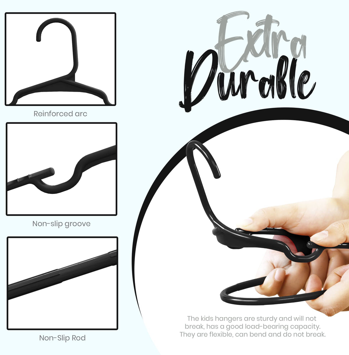 Utopia Home tidy closet look with uniform hangers for a clean display