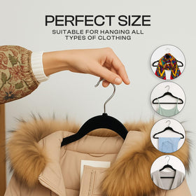 Utopia Home velvet hanger premium velvet coating protects garments.