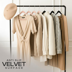 Utopia Home velvet hangers with 360° swivel hook for easy access