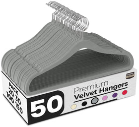 Utopia Home velvet hangers 50-pack with pants bar for organized outfits