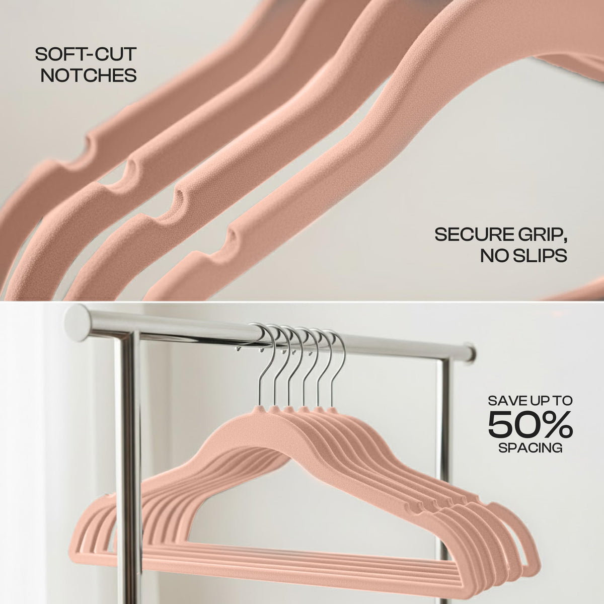 Durable ABS core of Utopia Home velvet hangers for daily use