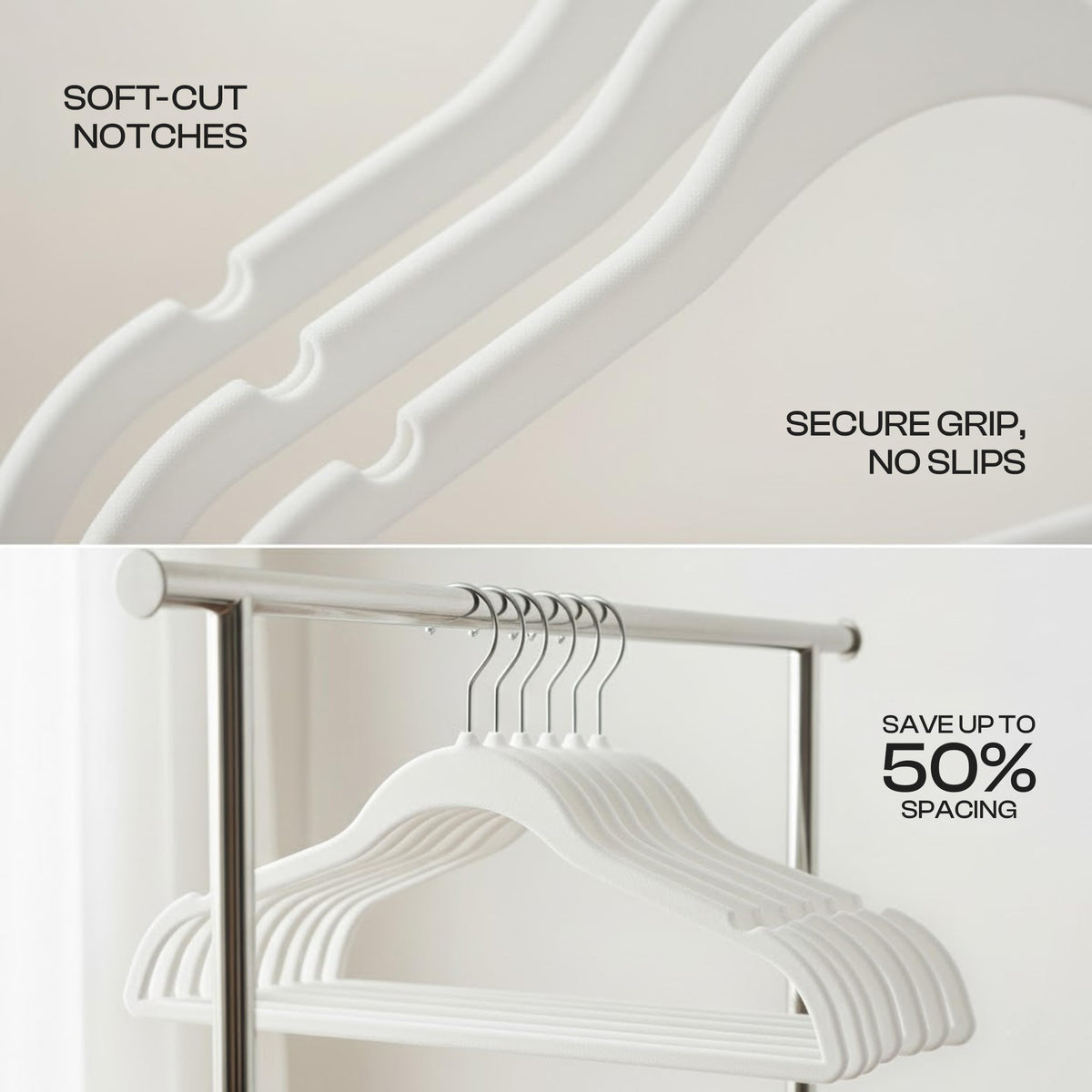 Utopia Home Velvet Hangers ideal for coats, pants, and dresses in busy households.
