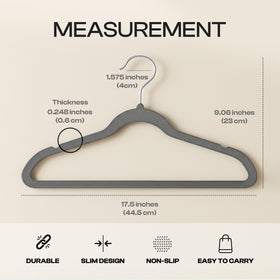 Utopia Home velvet hangers non-slip coating keeps garments in place