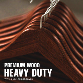 Utopia Home wooden hangers with 360-degree rotatable hook for easy access