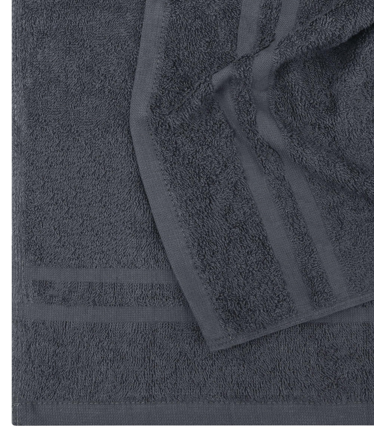 Utopia Towels 100% cotton terry, absorbent and color-retentive after many washes.