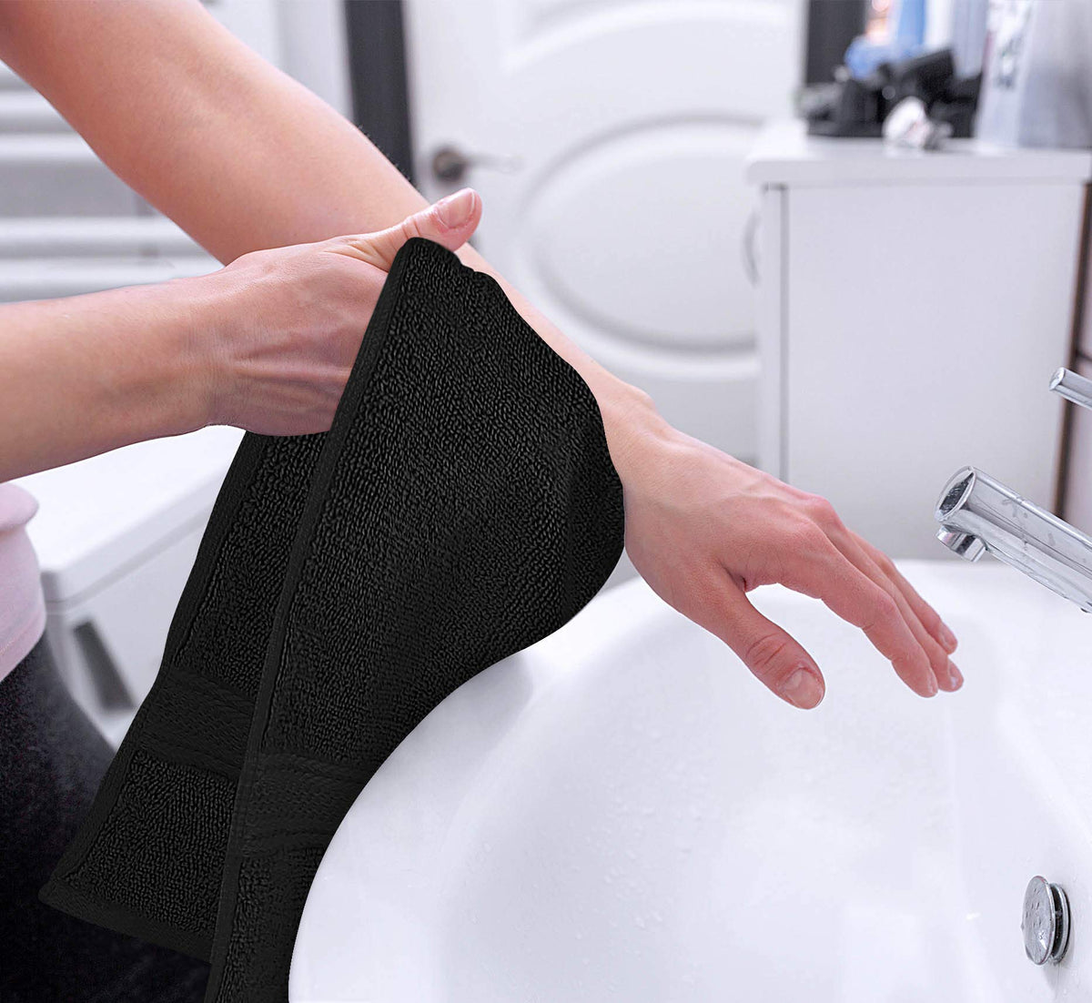 Utopia Towels 100-percent ring spun cotton fabric for soft texture and lasting quality.