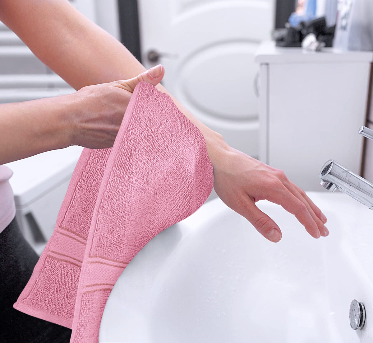 Utopia Towels 100% ring spun cotton for lasting softness and durability.