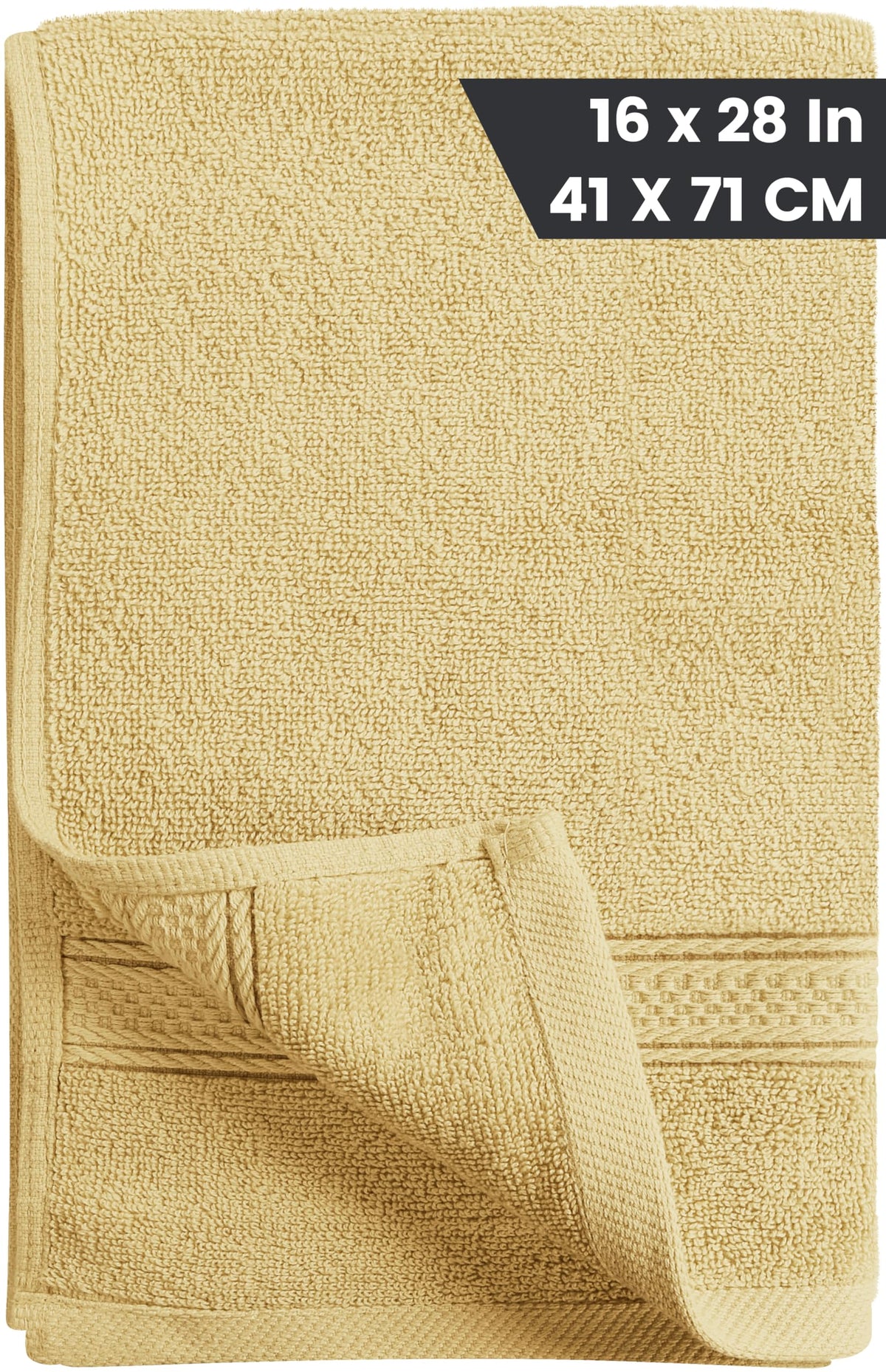 Utopia Towels 16x28 beige hand towels with plush soft-touch for daily use.