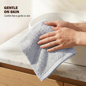 Utopia Towels 24-pack washcloths, durable for gym, spa, and bathroom routines.