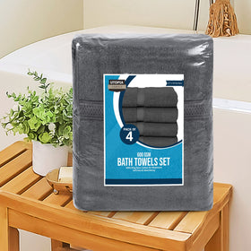 Utopia Towels 4-Pack easy-care design, machine washable and quick-drying.