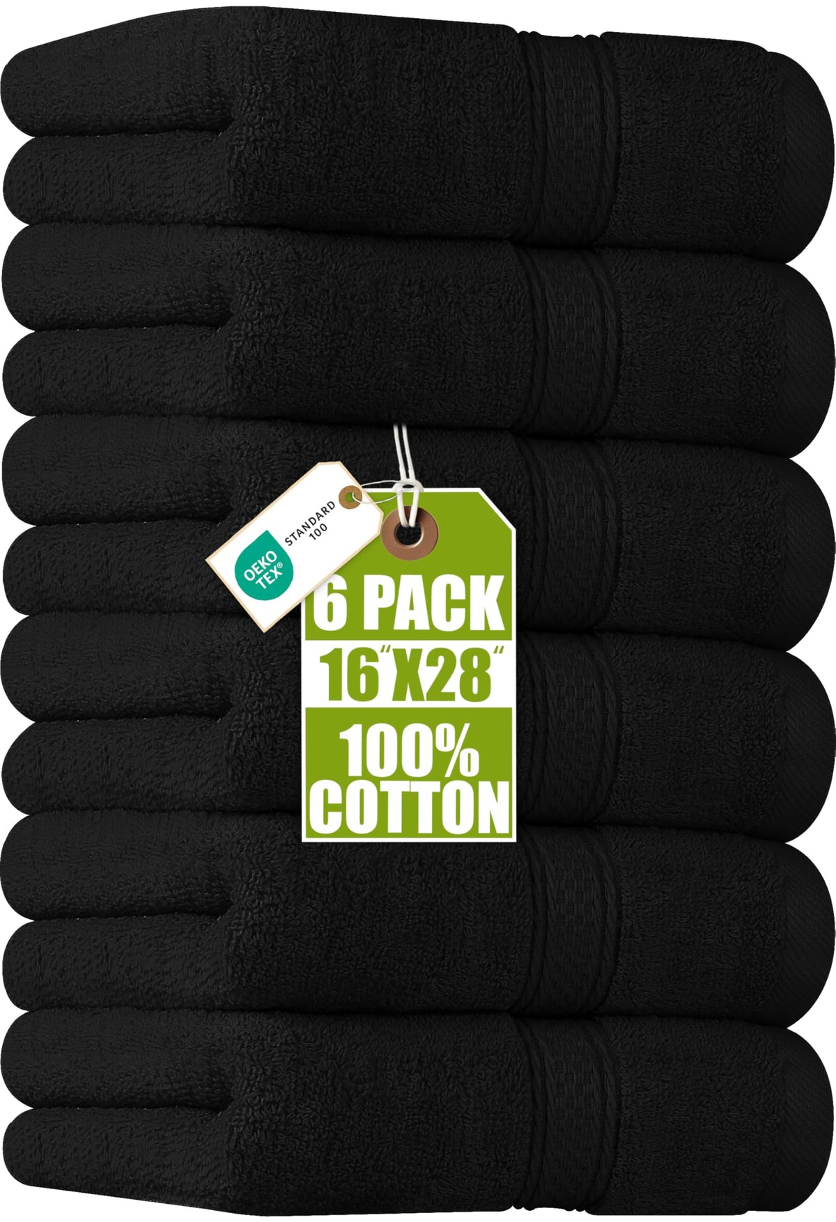 Utopia Towels 6-pack premium hand towels for daily bathroom use and guest-ready spaces.