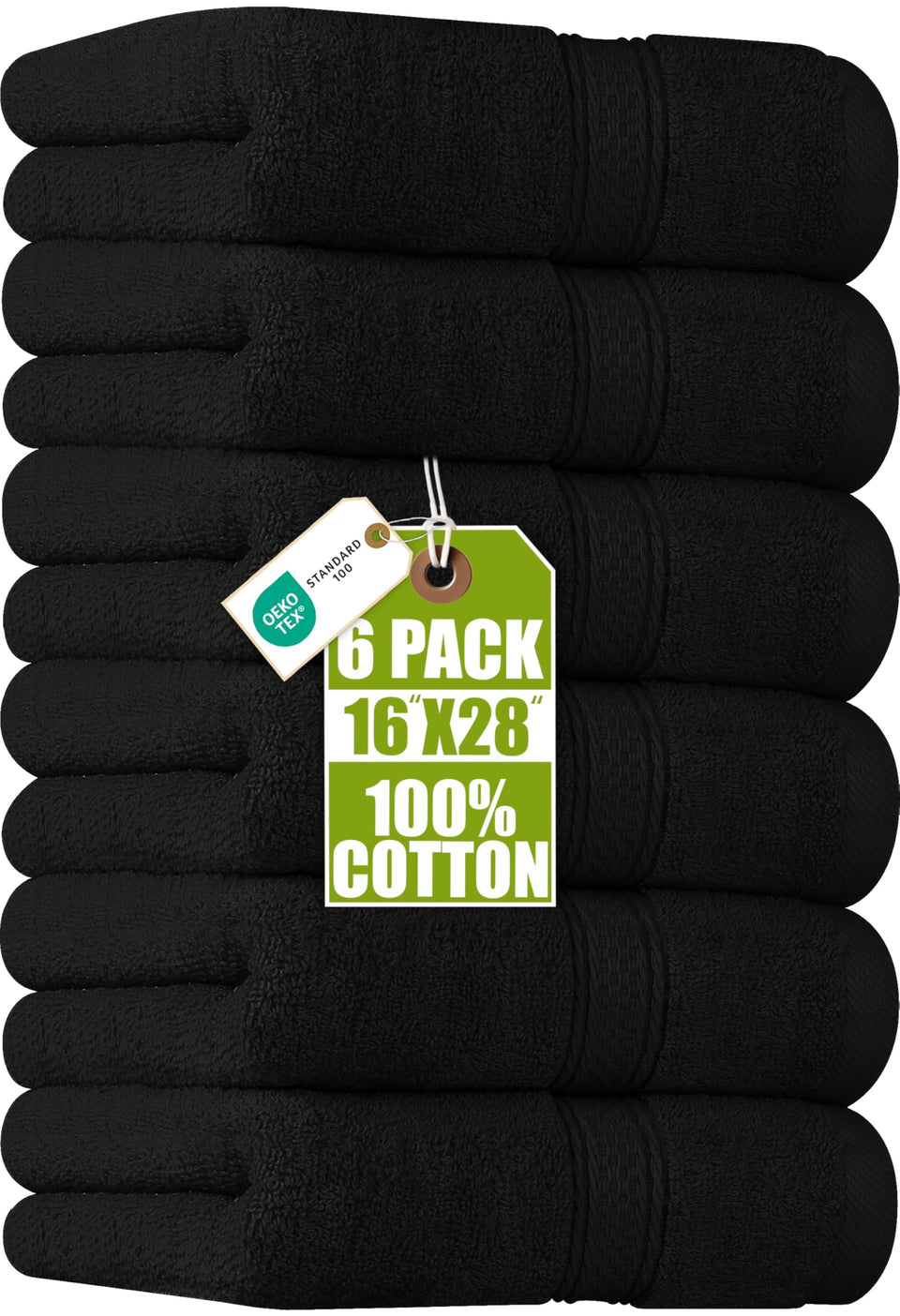 Utopia Towels 6-pack premium hand towels for daily bathroom use and guest-ready spaces.