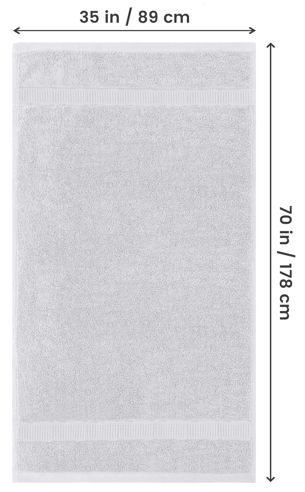 Utopia Towels 600gsm ring-spun cotton texture close-up for plush softness