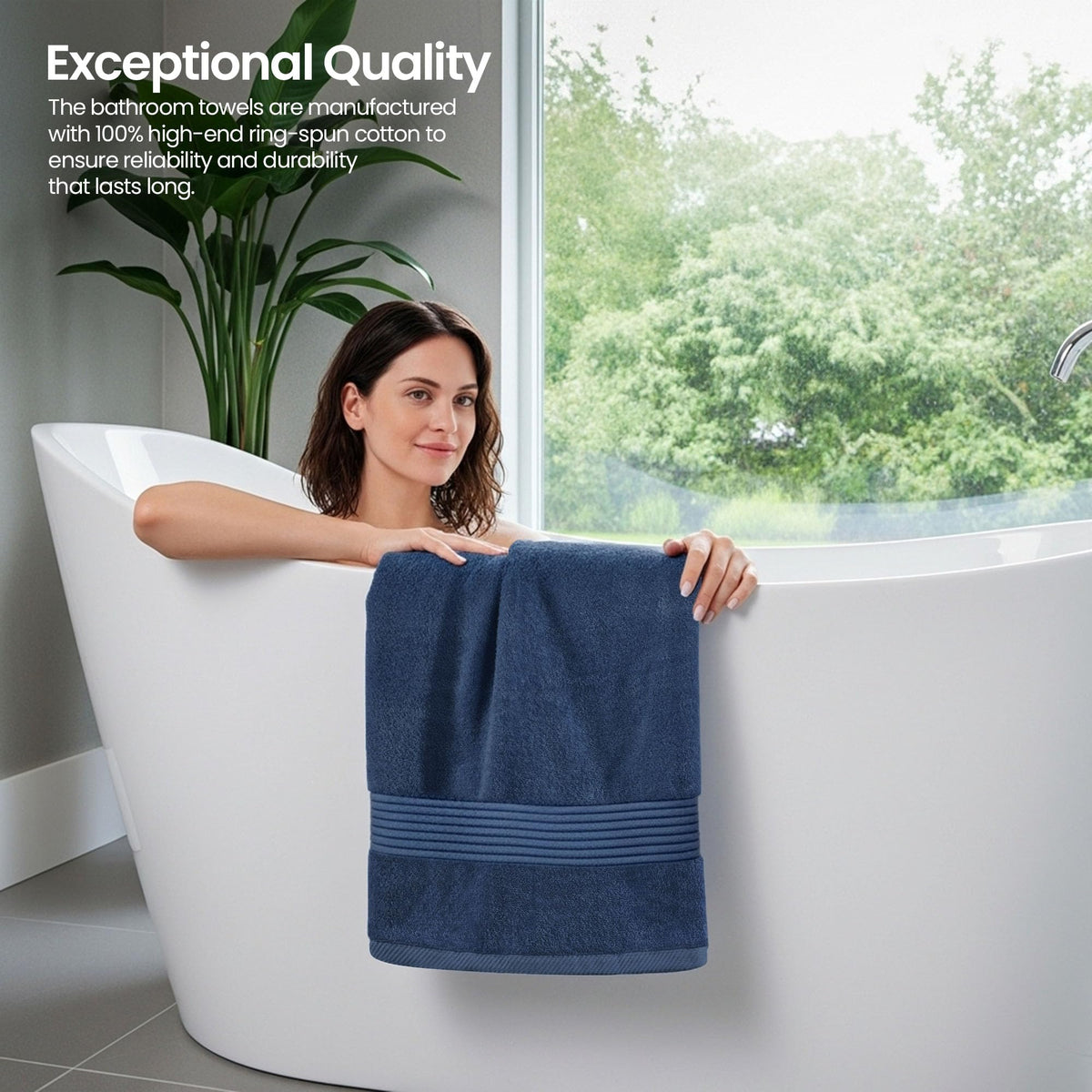 Plush surface of Utopia Towels bath towel showing softness