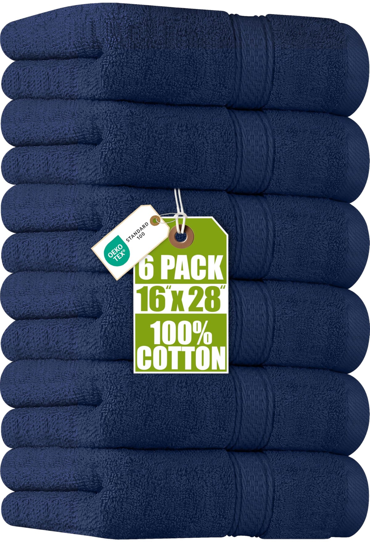 Utopia Towels 6pc hand towel set displayed in a bathroom for everyday luxury and softness.