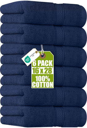 Utopia Towels 6pc hand towel set displayed in a bathroom for everyday luxury and softness.