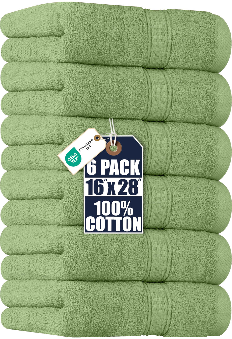 Utopia Towels 6pc hand towel set on a clean bathroom surface for everyday use