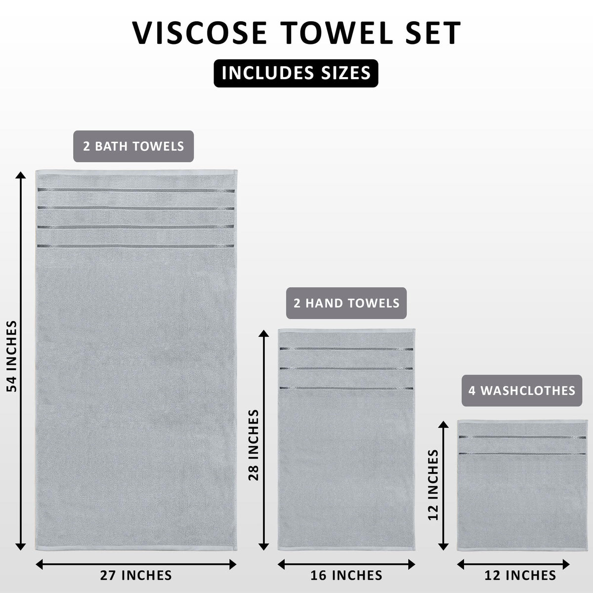 Utopia Towels 8-piece hand towels 16x28 inches, plush and quick-drying.