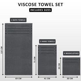 Closeup of viscose stripe on Utopia Towels for an elegant shine