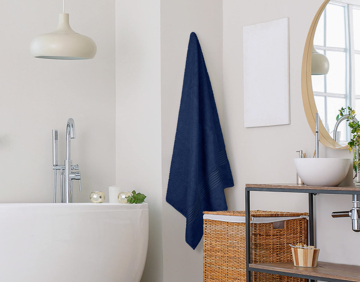 Utopia Towels bath sheet durability-stitched-edges close-up signals long-lasting quality.