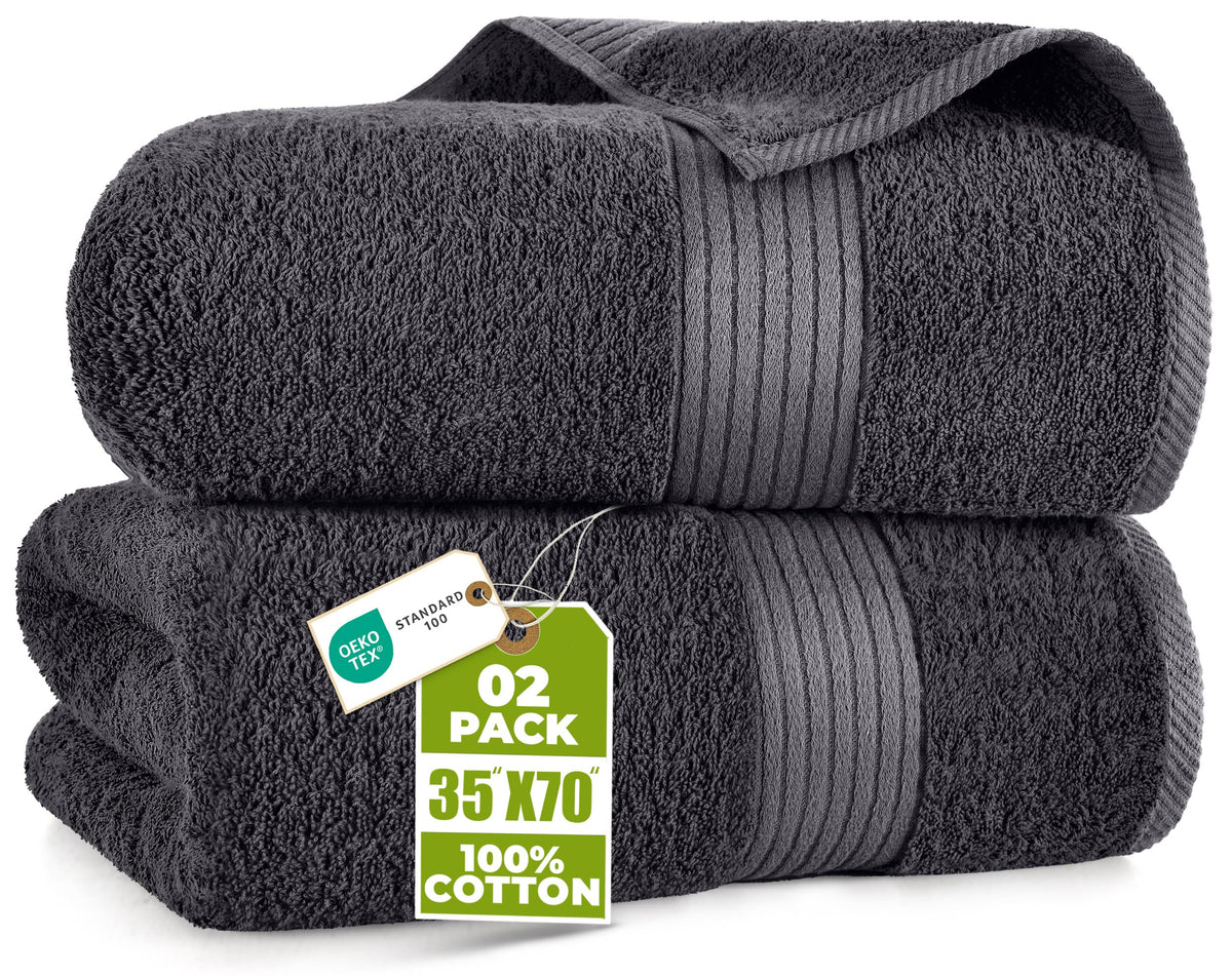 Utopia Towels bath sheets 35x70 in front view showing extra-large coverage and plush feel