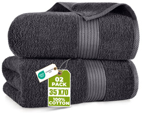 Utopia Towels bath sheets 35x70 in front view showing extra-large coverage and plush feel
